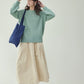 Lace Collar Long-Sleeve Top AMU0046