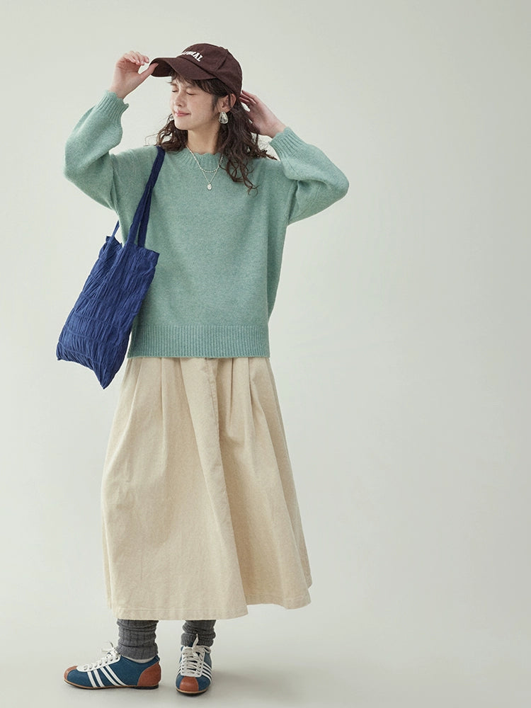 Lace Collar Long-Sleeve Top AMU0046