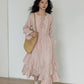 Small Floral Embroidery Long Dress VAS0156