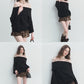 Off-Shoulder Knit Tops SPY0031