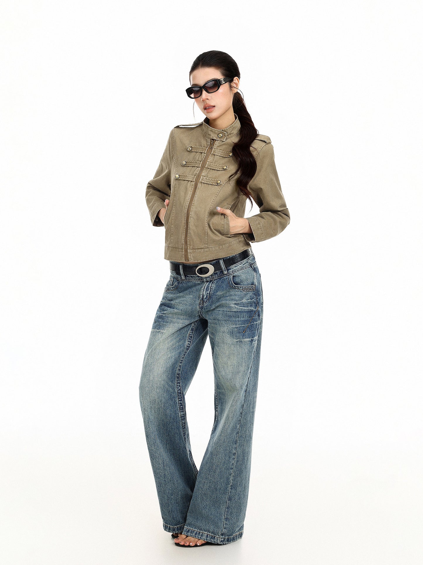 Stand Collar Biker Jacket BGS0058