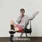 Horse Print Sweatshirt / Pink Mini Skirt LLA0639