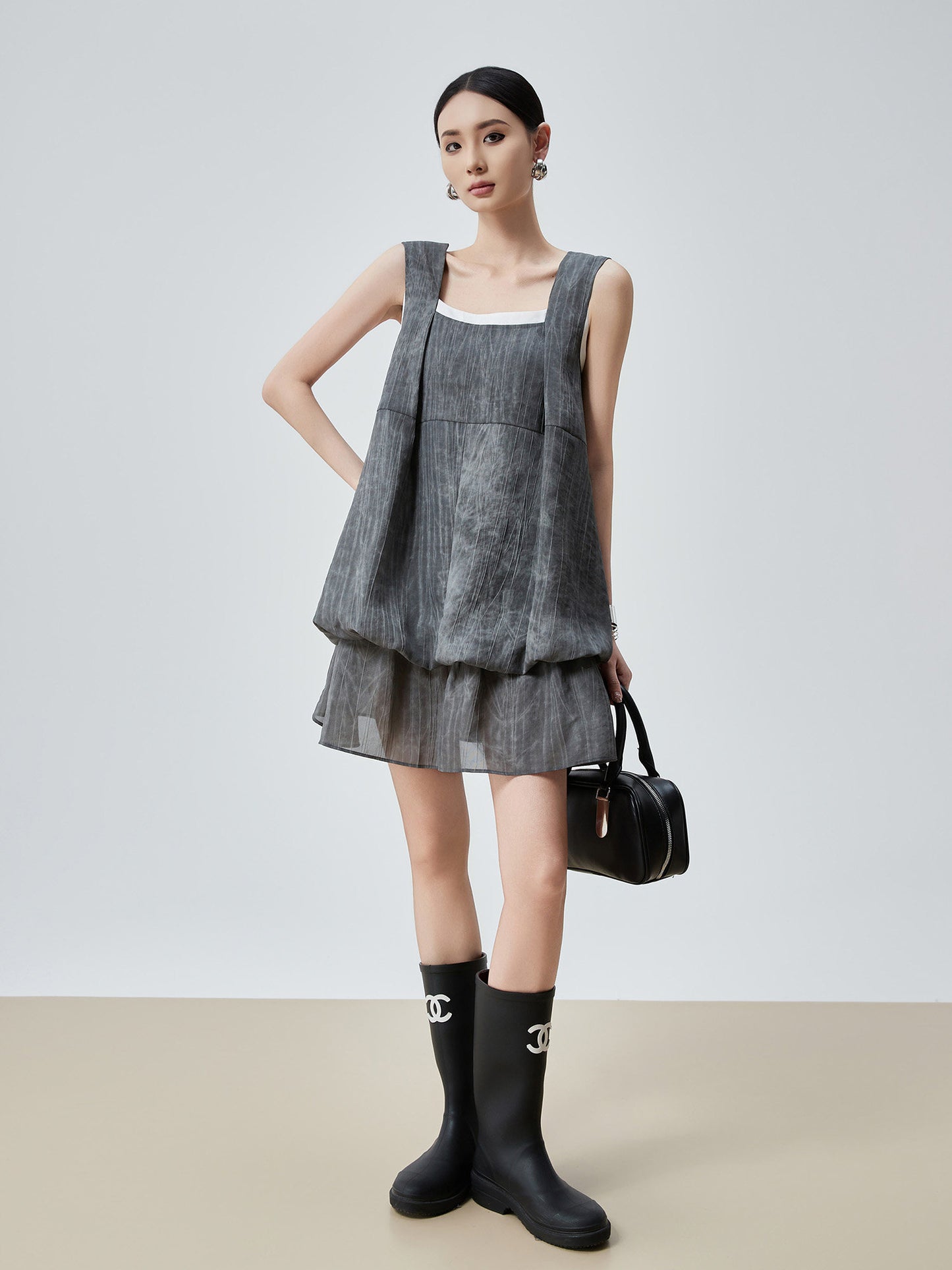 Square Balloon Mini Dress FER0252
