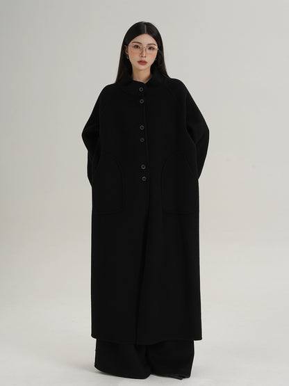 Mock Neck Long Coat SRS0407