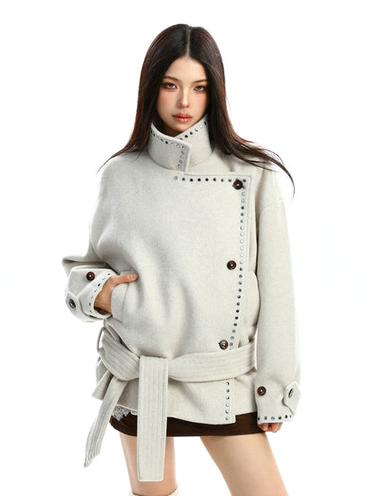 Stand Collar Mid-Length Coat BGS0035