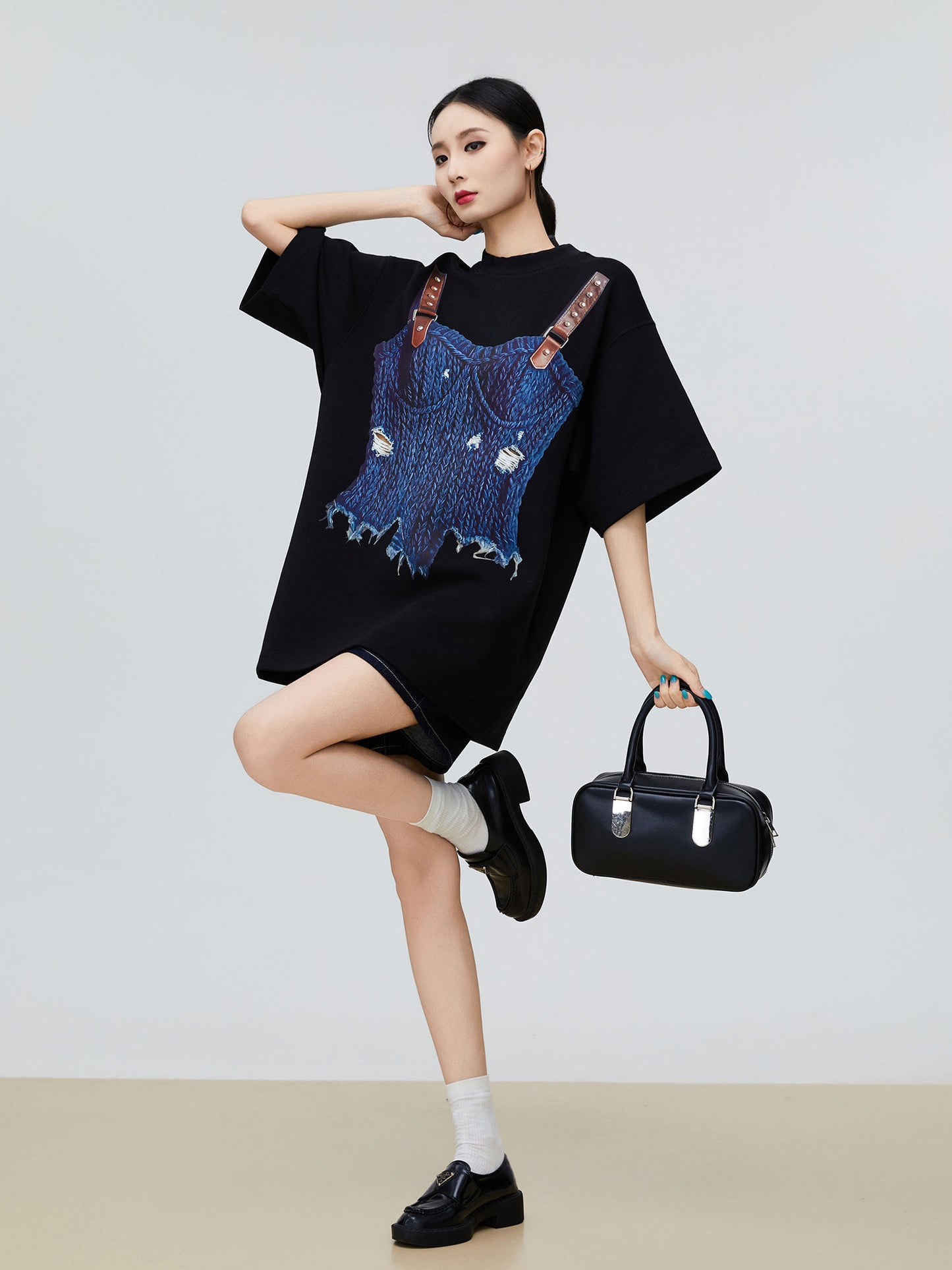 Fake Layered Short-Sleeve T-Shirt FER0169