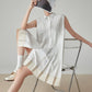 Sleeveless Shirt Pleated Dress FER0174