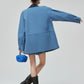 Blue Turn Collar Jacket / Work Skirt FER0376