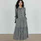 Long-Sleeve Shirt Flare Long Dress VAS0159