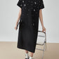 Bijou Flower Embroidery T-Shirt Dress FER0200