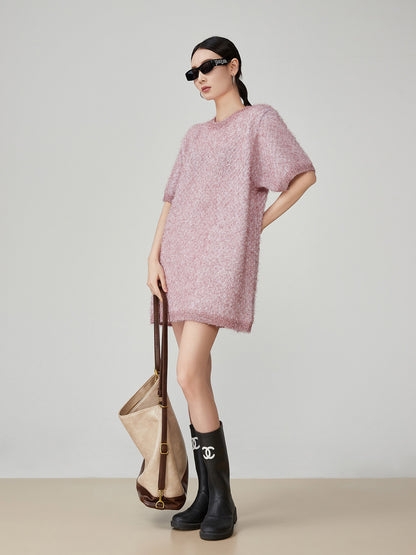 Shaggy Knit Mini Dress FER0125