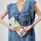 V-Neck Sleeveless Denim Dress FER0115