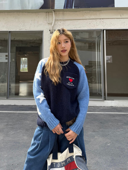 Pullover Raglan Sweater Knit CYE0091