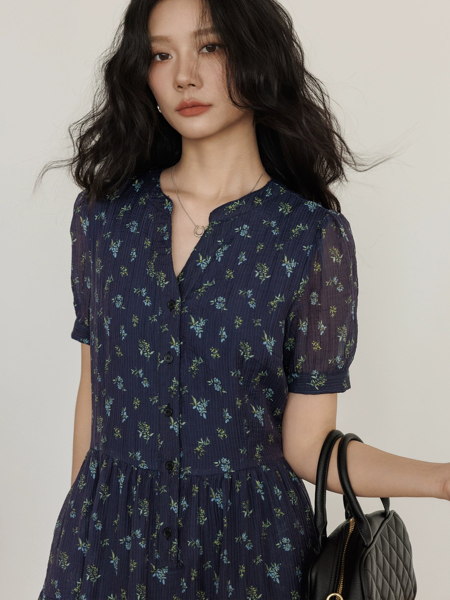 Flower French Mini Dress VAS0107