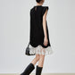 Lace Switching Asymmetry Dress FER0139