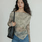 Asymmetrical Sheer Top VAS0071