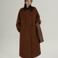 Collarless Coat with Checkered Scarf SRS0405