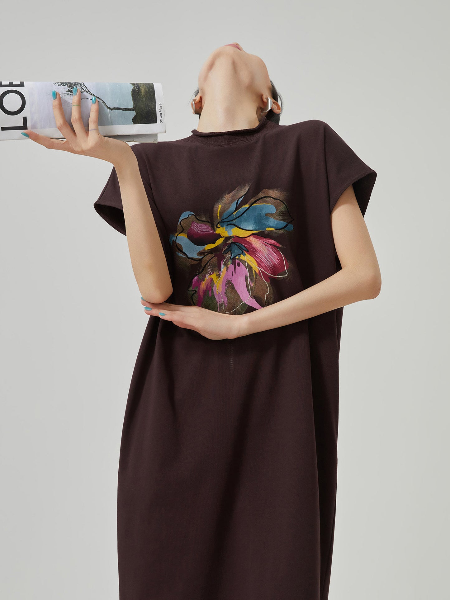 Floral Print Sleeveless Dress FER0140