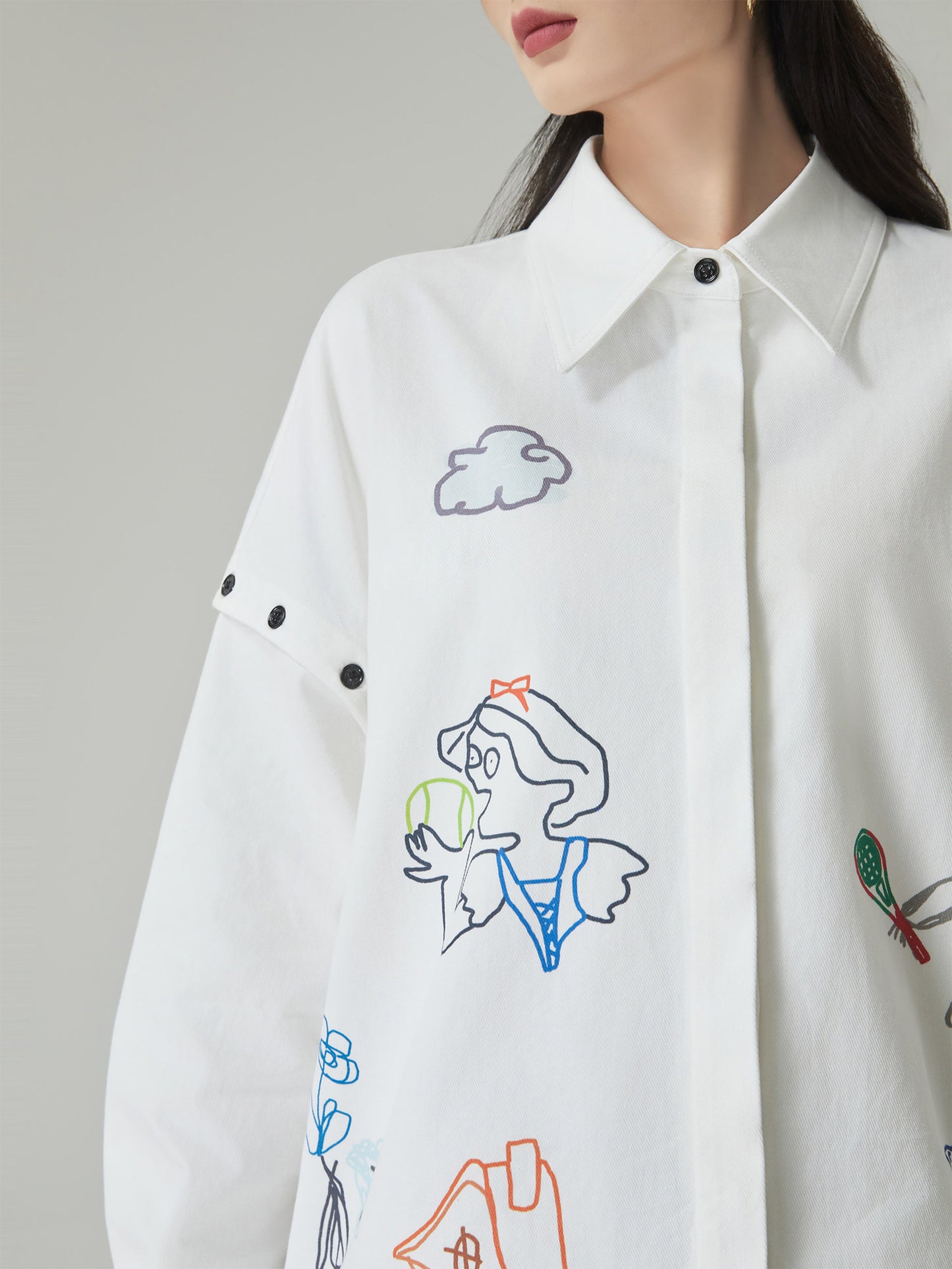 Graffiti-Style Long Sleeve Shirt FER0085