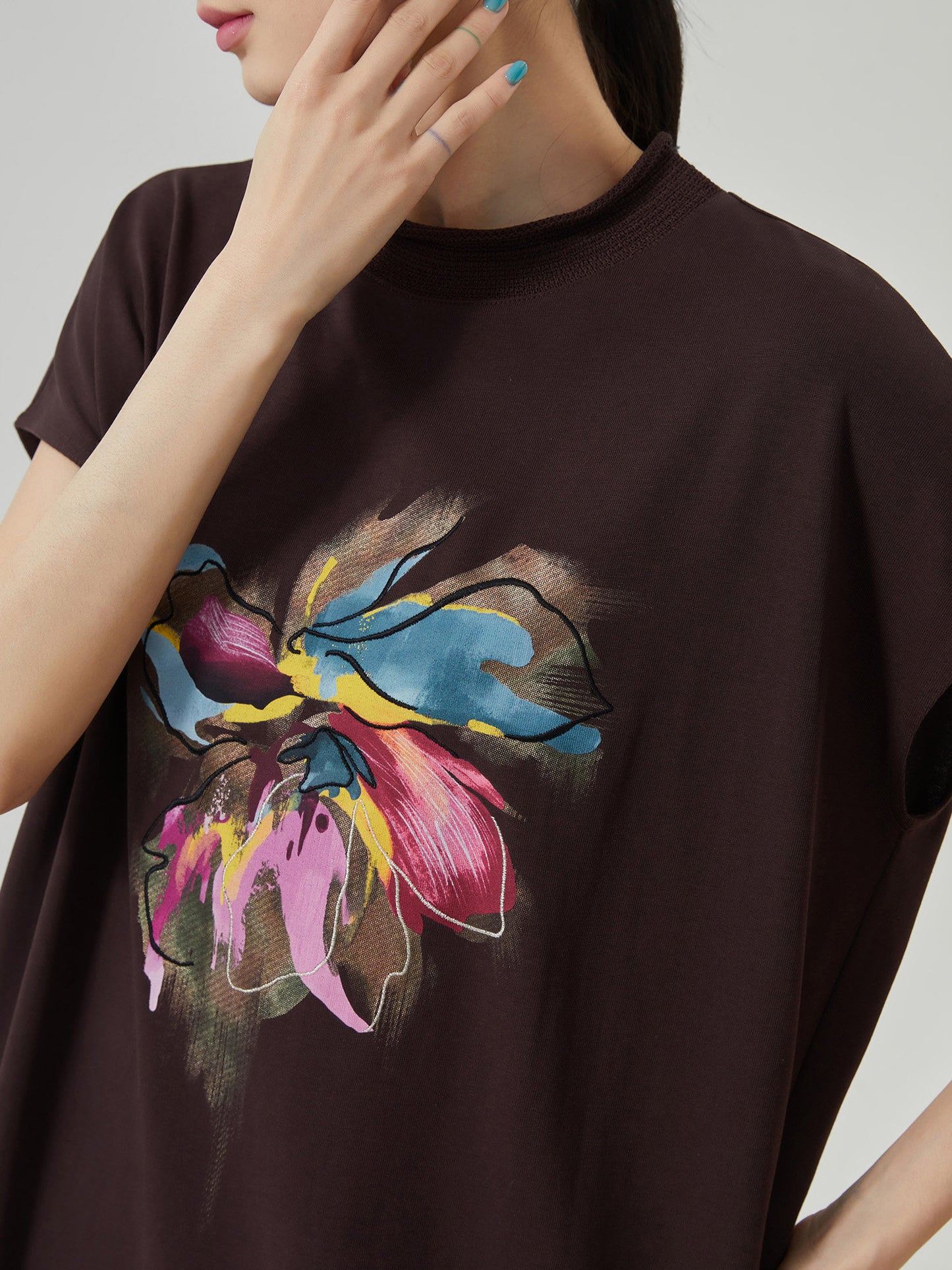 Floral Print Sleeveless Dress FER0140