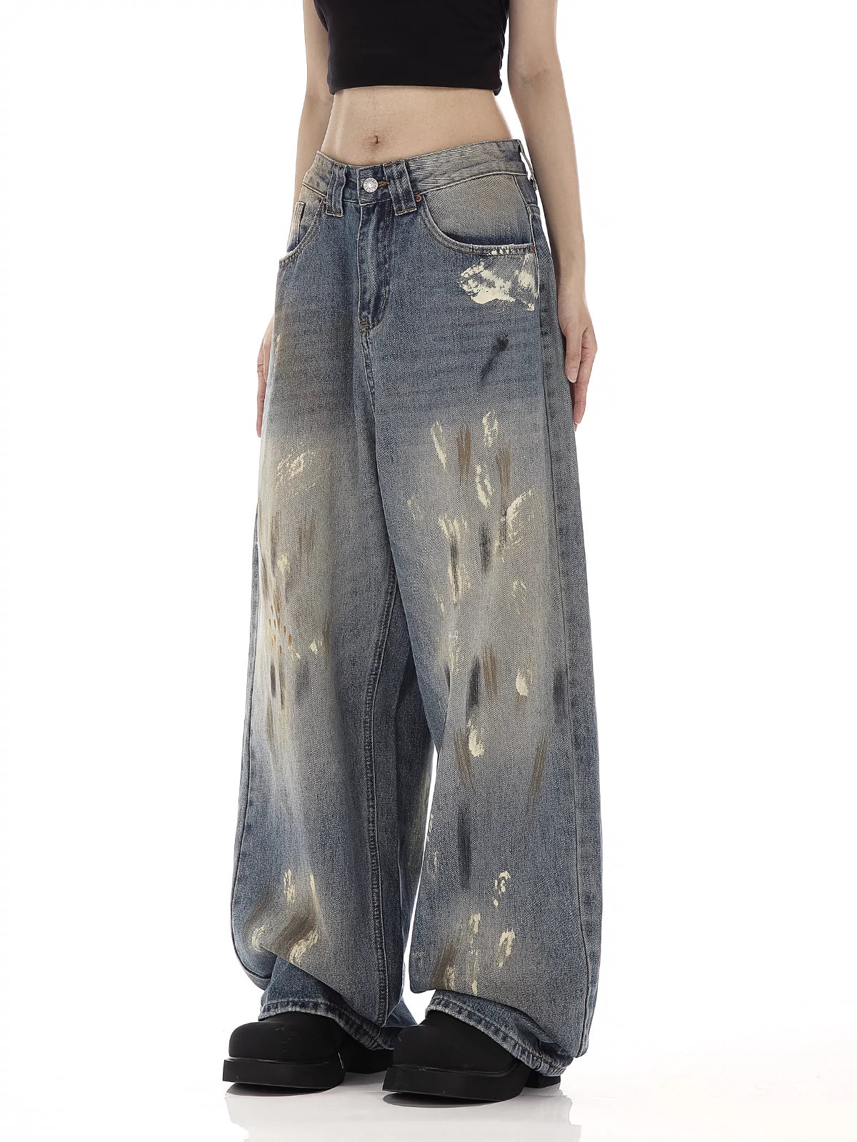 Wash Paint Denim Pants RSM0013