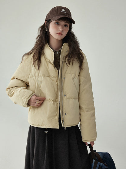 Stand Collar Short Down Jacket AMU0048