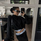 High Neck Long Sleeve Top / Mid Length Skirt ZRS0095