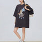 Trojan Print Oversized T-Shirt Dress FER0304