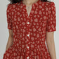 Red Small Floral Dress VAS0029
