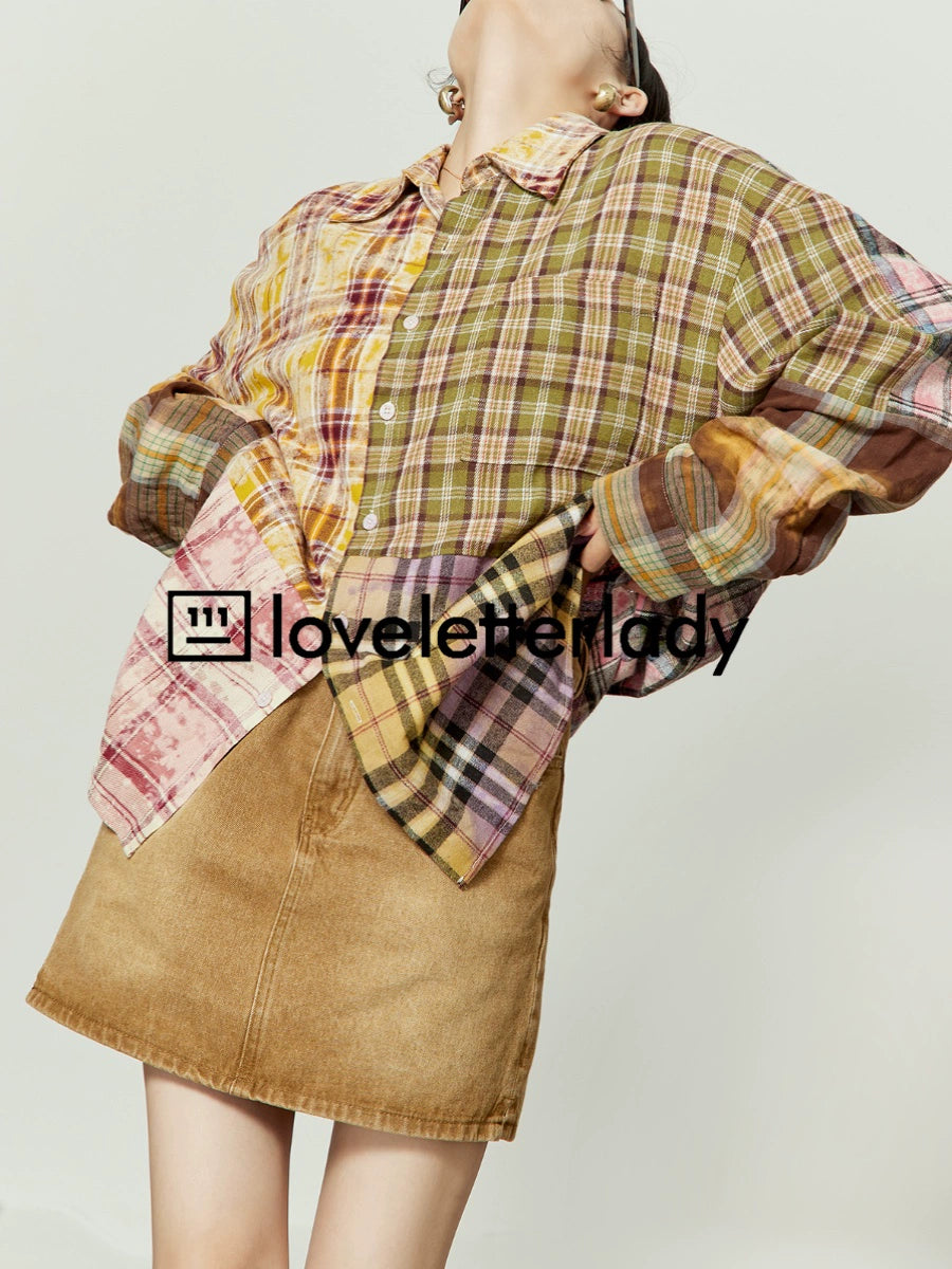 Patchwork Design Shirt LLA0246