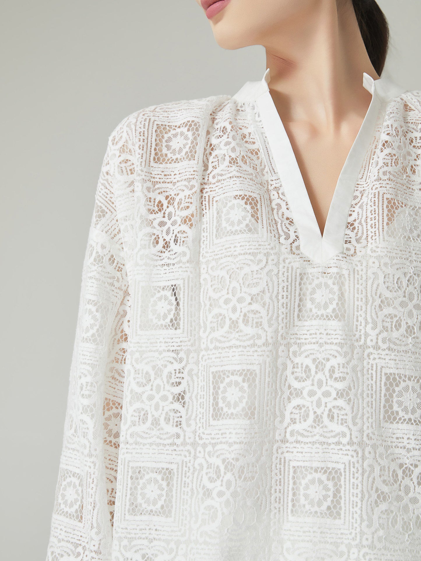 Patchwork Lace Shirt / Shorts FER0130