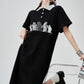 Cat Graphic Polo Long Dress FER0199