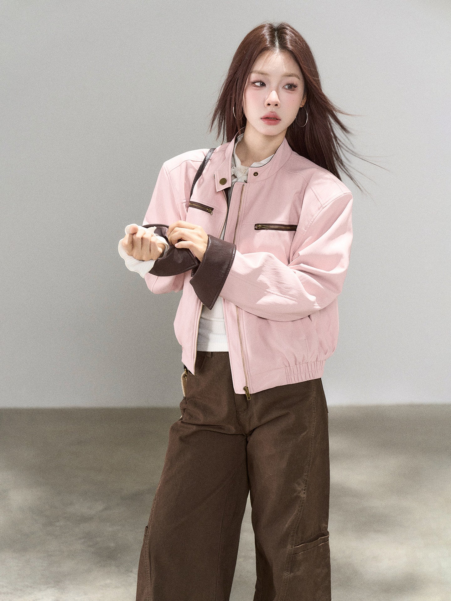 Pink Leather Jacket WDB0016