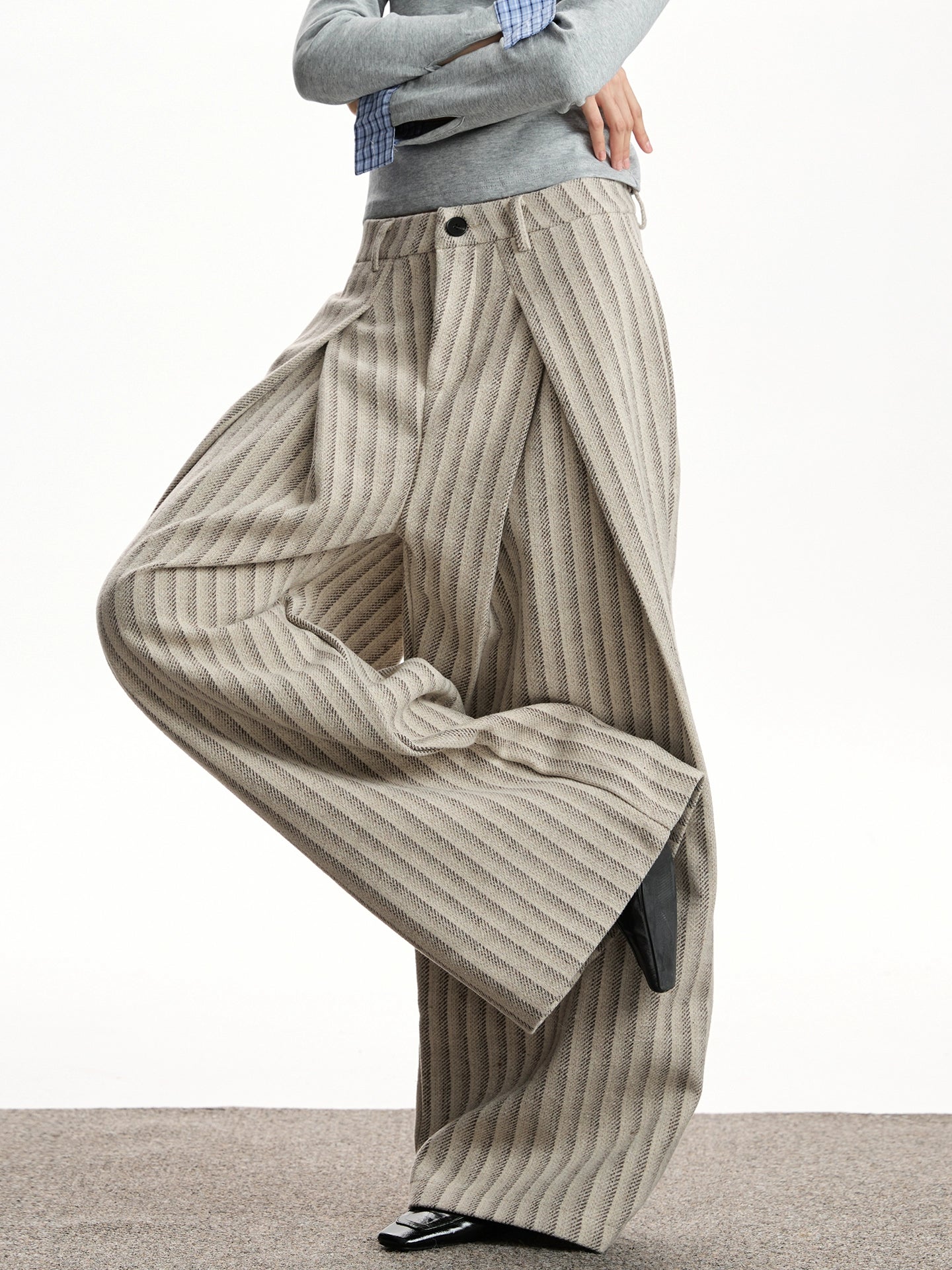 Striped Wool Casual Pants VAT0010