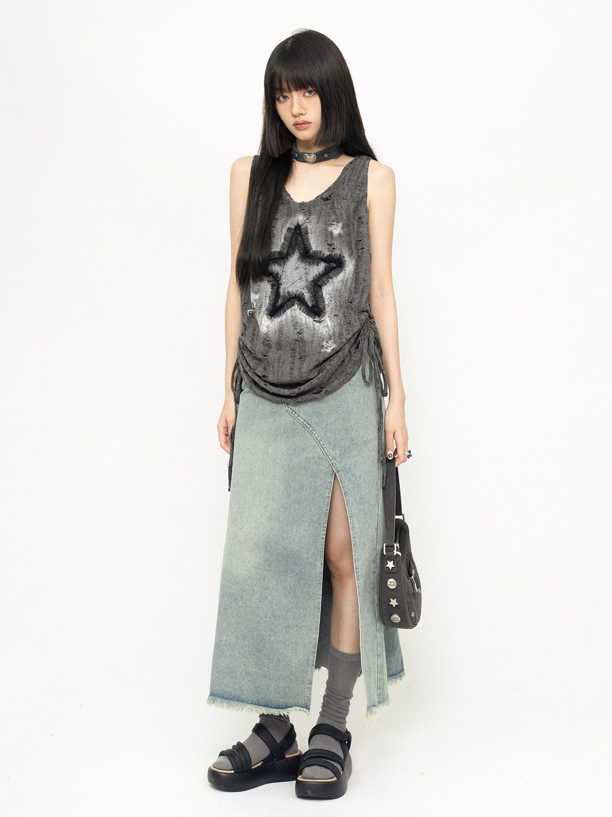 Big Star Sleeveless Tops ZRS0019