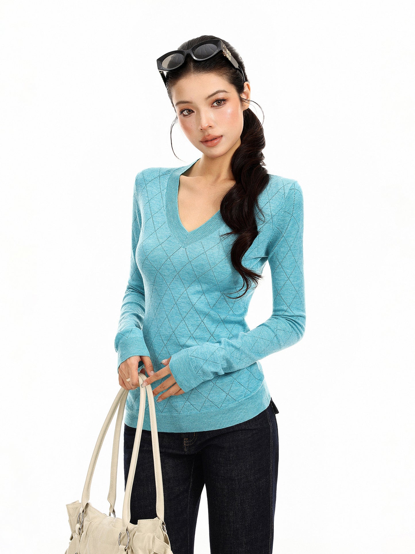 V-Neck Knit Top BGS0054