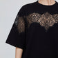 Lace Docking Oversized Tunic T-Shirt FER0228