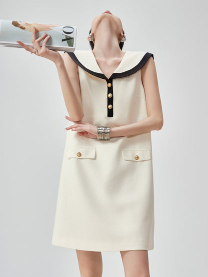 Sailor Collar Sleeveless Mini Dress FER0273