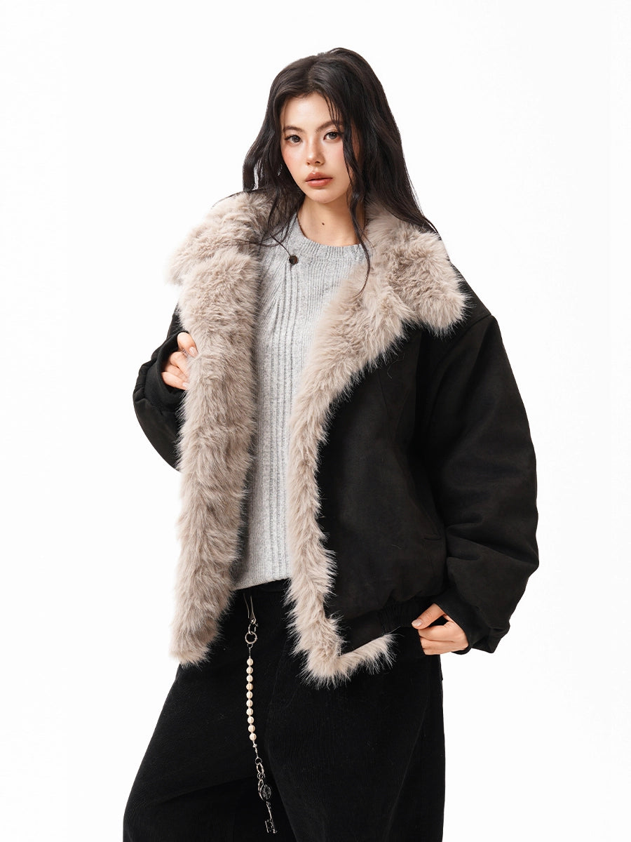 Fur Collar Suede Jacket BWA0002