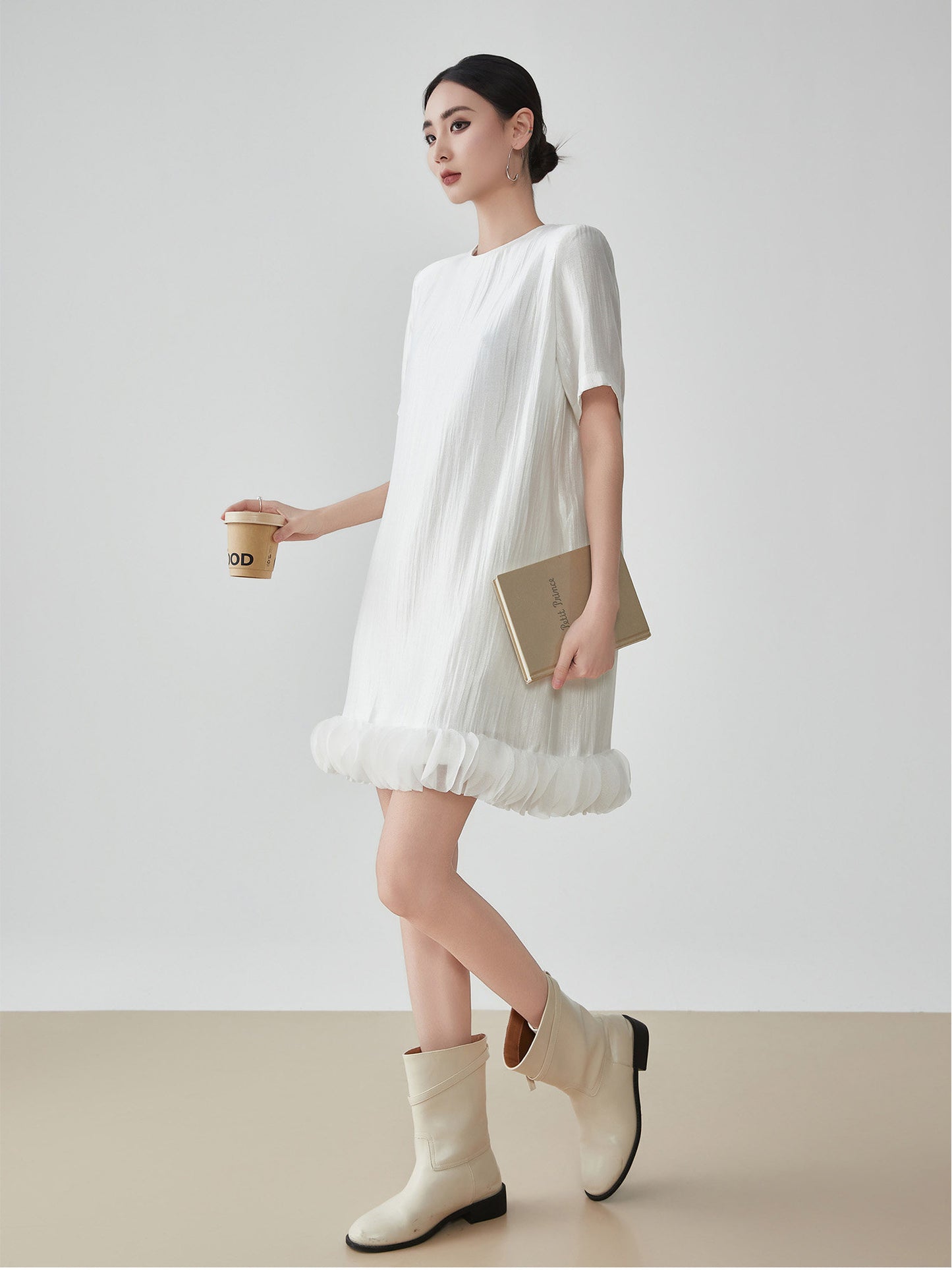 Hem Tulle Frill Mini Dress FER0128
