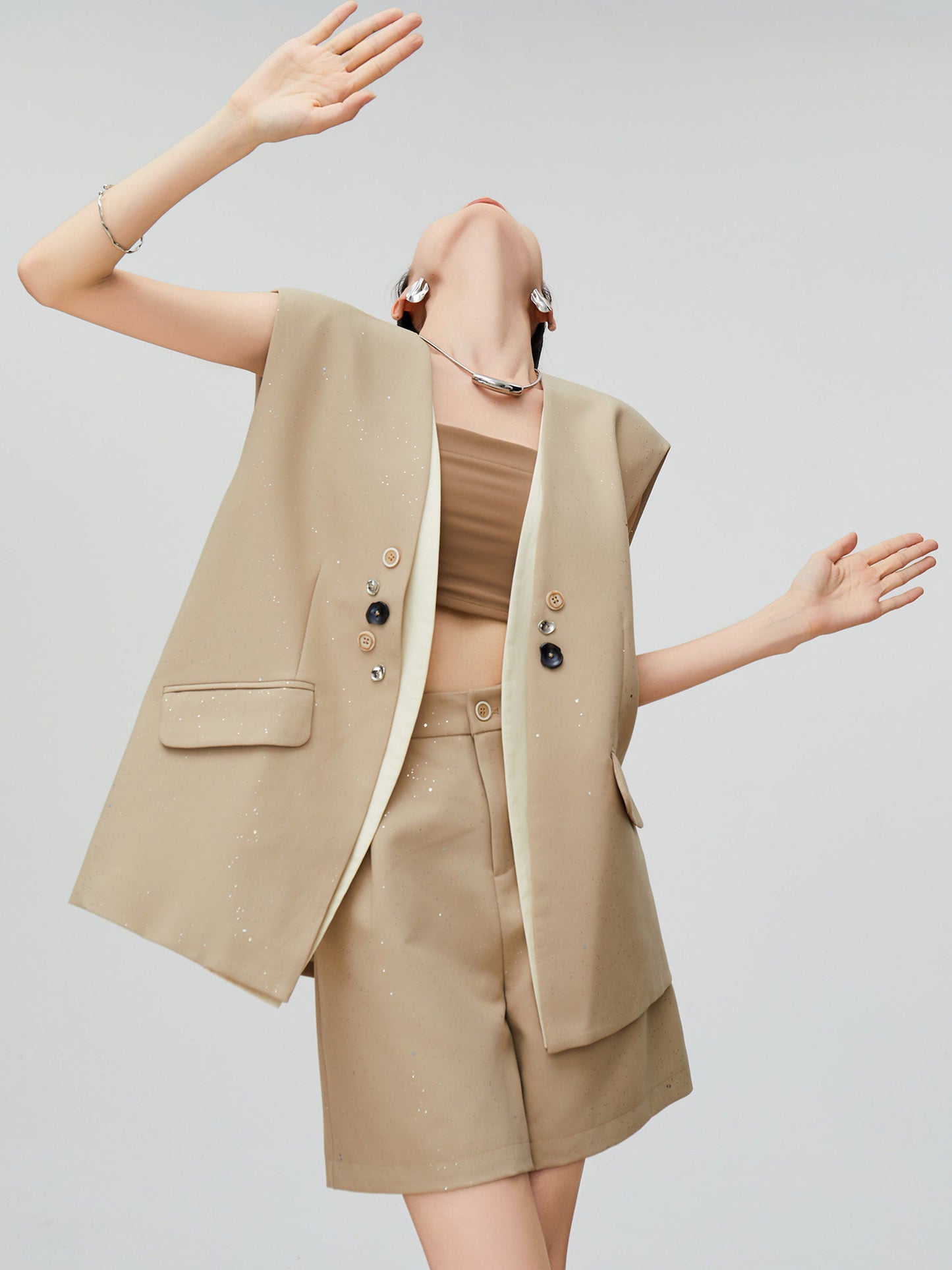 Modern Sleeveless Jacket / Half Pants FER0334