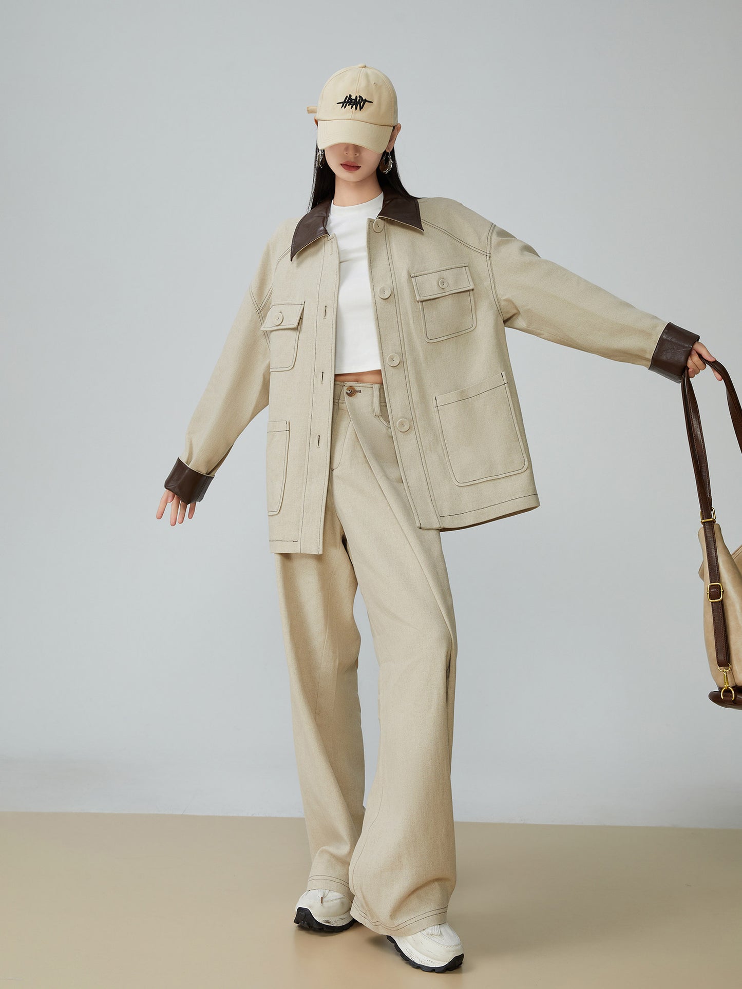 Retro Work Jacket / Wide Pants FER0096