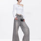 Slit Wide Denim Pants ABW0016