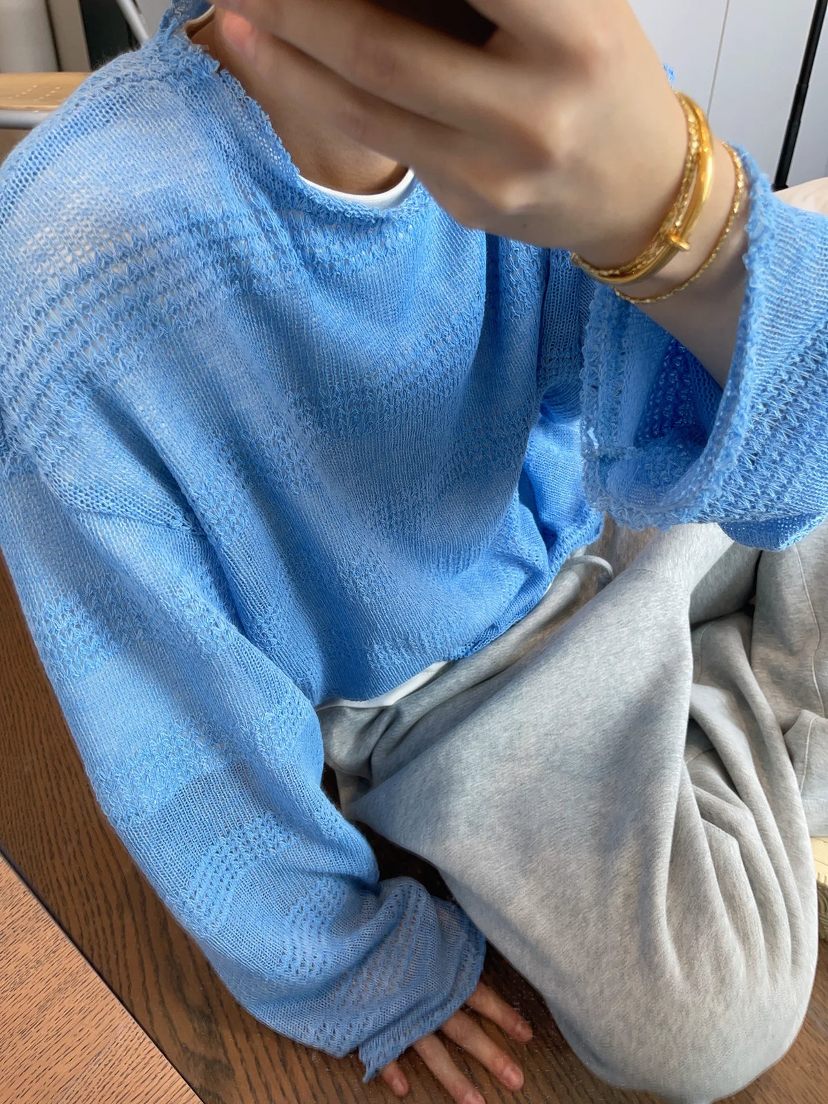 See-Through Long-Sleeve T-Shirt DAZ0009