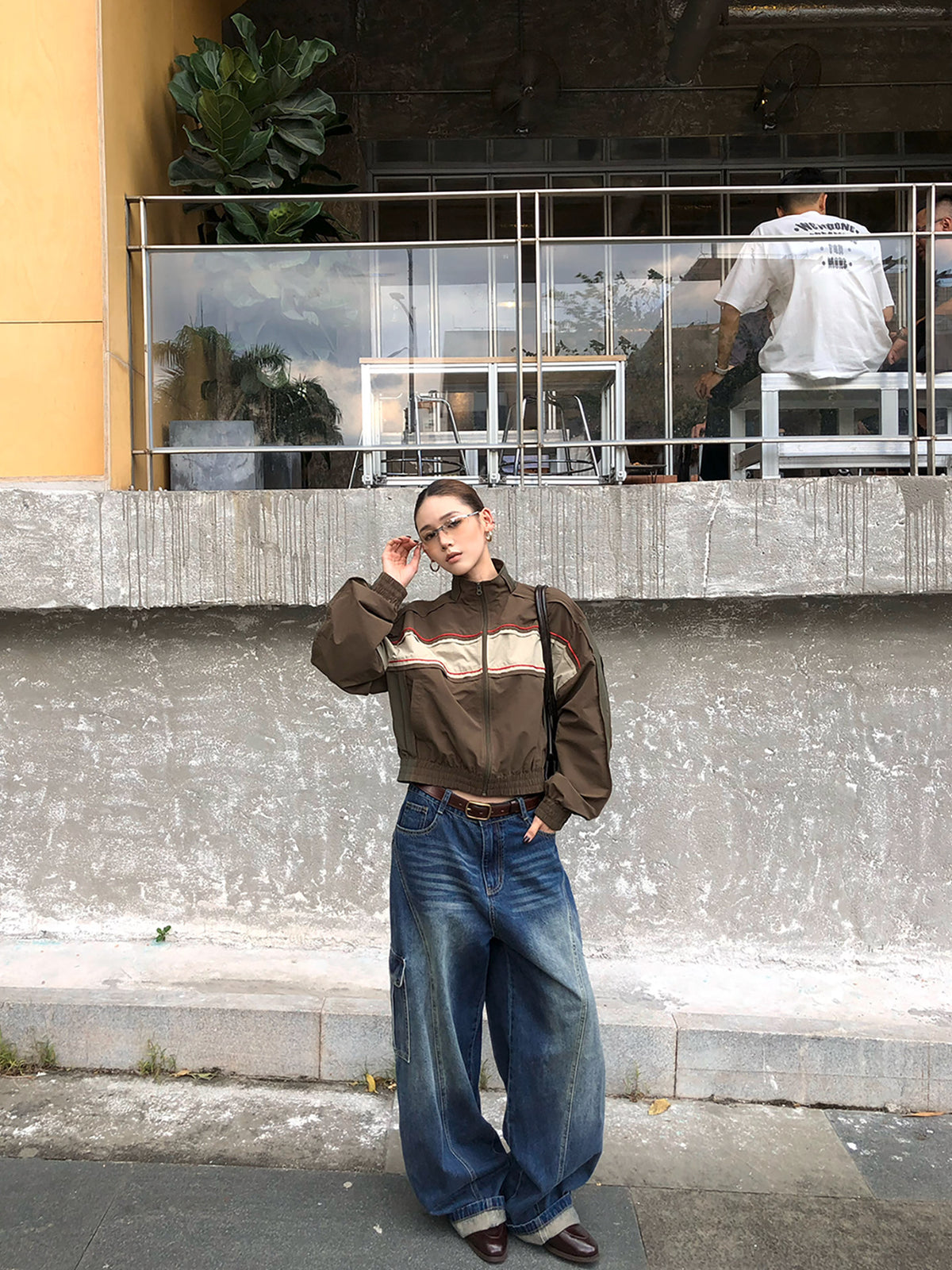 Cropped Color-Block Track Jacket WWP0015