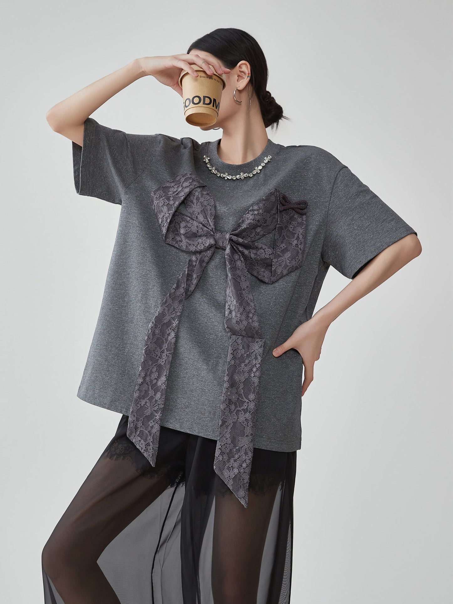 Race Ribbon Oversize T-shirt FER0152