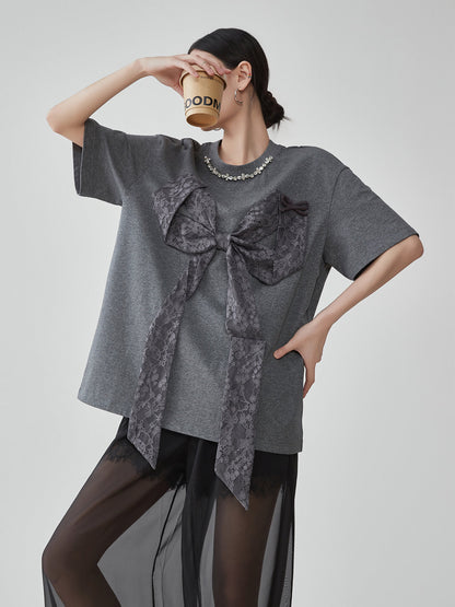 Race Ribbon Oversize T-shirt FER0152