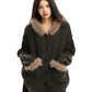 Fur Hood Loose Knit Cardigan BGS0028