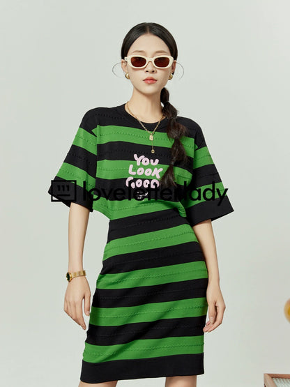 Street Wide Border Dress LLA0150