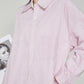 Pink Striped Oversized Shirt / Short Skirt FER0360